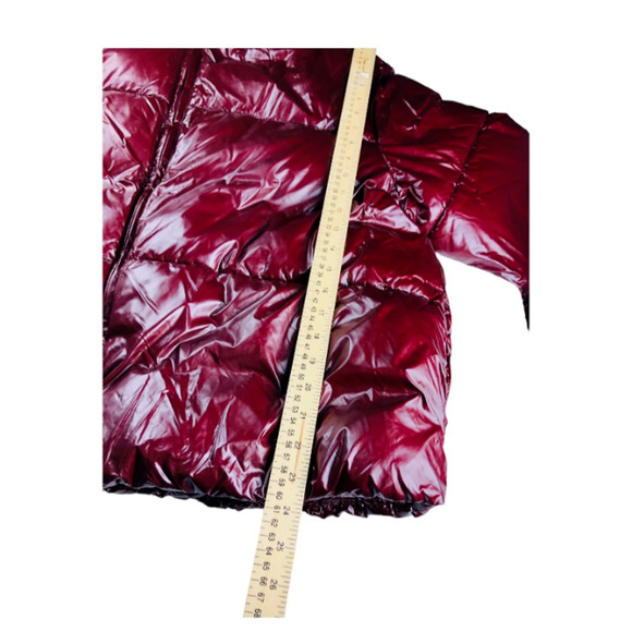 A New Day Womens Puffer Water Resistant Zip Lined Jacket Outdoor Maroon XXL - Picture 10 of 11